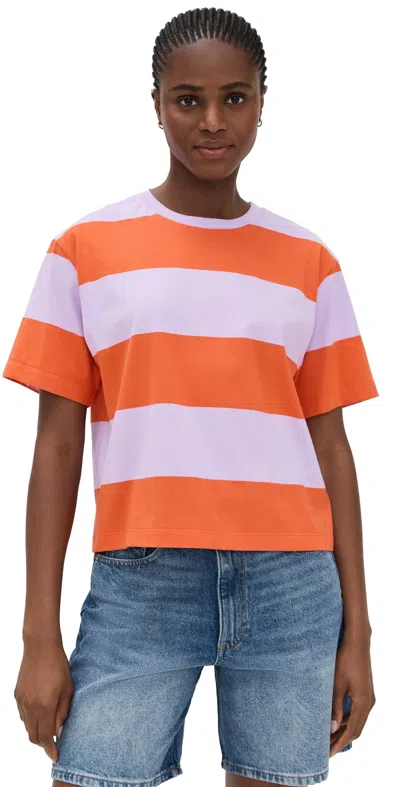 Le Bop Rory Striped Tee Orchid/poppy