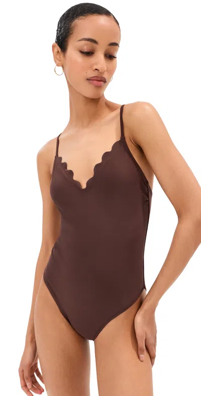 Le Bop Scallop One Piece Chocolate In Brown