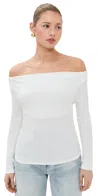 Le Bop Scarlet Off Shoulder Top Ivory In White