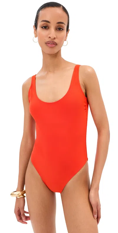 Le Bop Scoop Neck One Piece Clambake In Orange