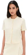 Le Bop Short Sleeve Cardigan Butter Yellow