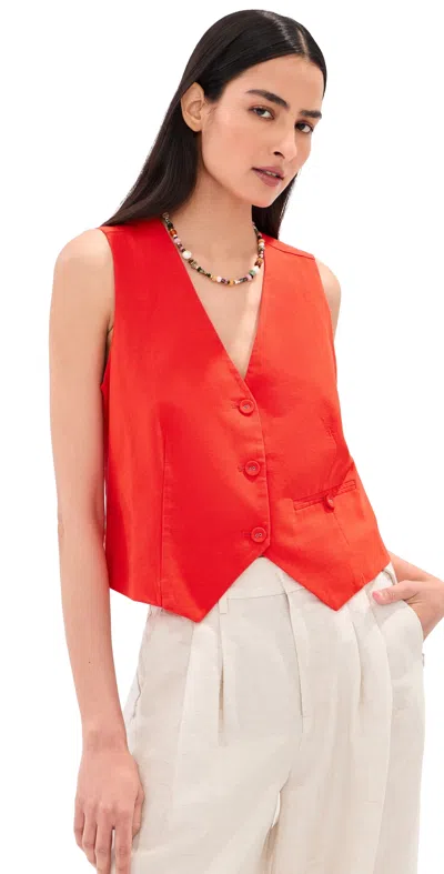 Le Bop Simone Vest Clam Bake In Red