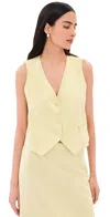Le Bop Simone Vest Honeydew In Yellow