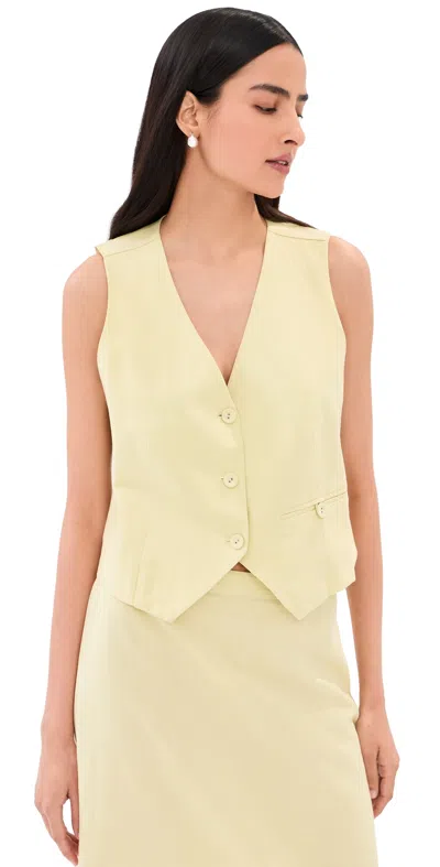 Le Bop Simone Vest Honeydew In Yellow