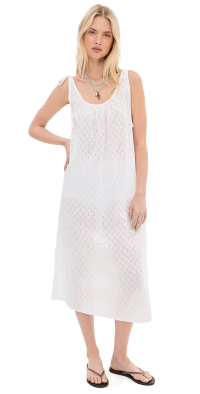 Le Bop Skylar Eyelet Maxi Dress White