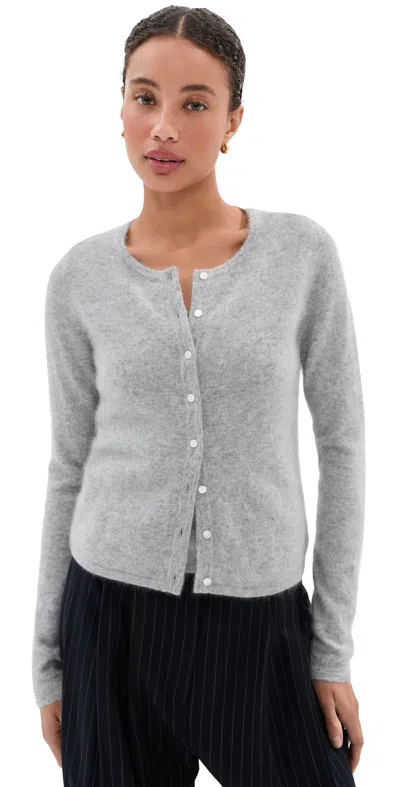 Le Bop Sofia Cashmere Twinset Cardigan Grey Melange In Multi