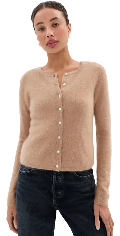 Le Bop Sofia Cashmere Twinset Cardigan Light Camel In Gold