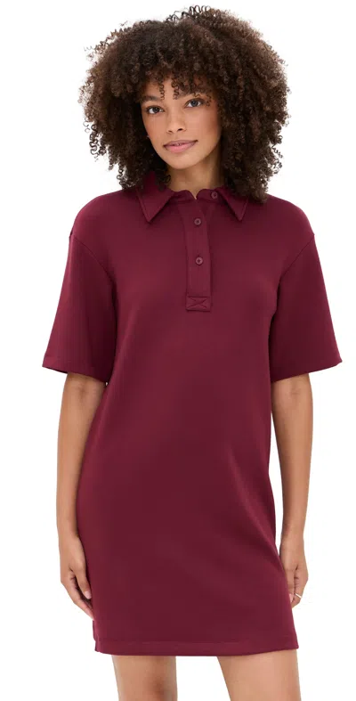 Le Bop Solene Polo Dress Merlot In Burgundy