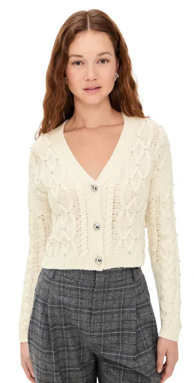 Le Bop Sophie Gemstone Sweater Ivory In White