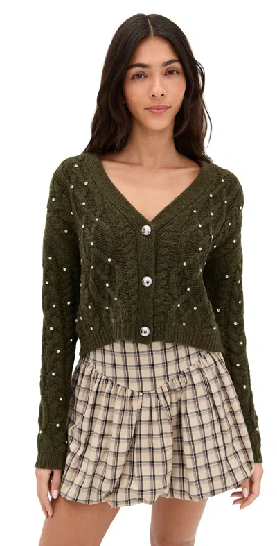 Le Bop Sophie Gemstone Sweater Pine In Green