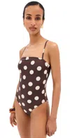Le Bop Square Neck One Piece Polka Dot In Multi