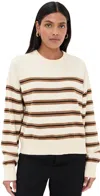 Le Bop Striped Boxy Pullover Teak Stripe