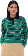Le Bop Striped Polo Green Stripe