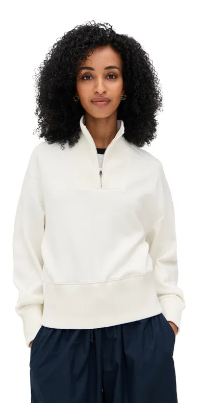 Le Bop Thea Quarter-zip Pullover Ivory In White