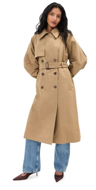 Le Bop Toby Trench Coat Hazelnut In Multi