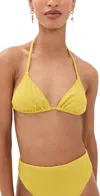 Le Bop Triangle Bikini Top Warm Olive In Warm Olive