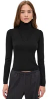Le Bop Trompe L'oeil Layered Turtleneck Black