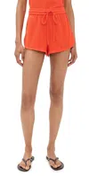 Le Bop Valerie Pointelle Shorts Tomato In Red