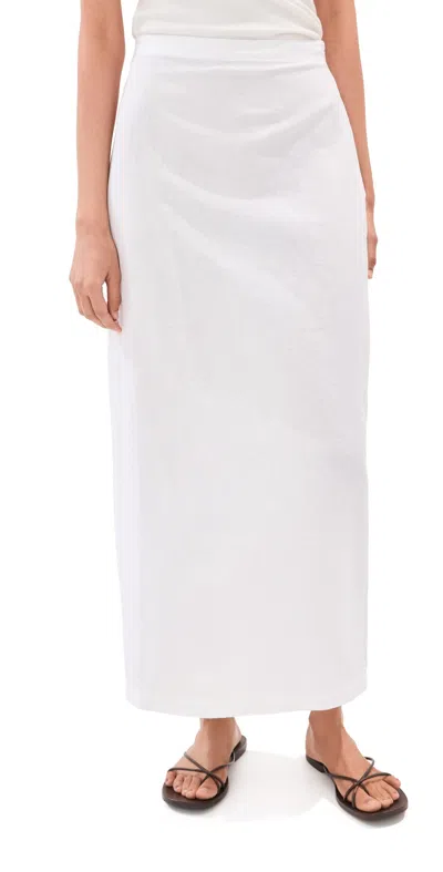Le Bop Vanessa Linen Maxi Skirt White