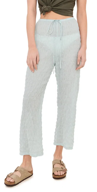 Le Bop X Mally K. Goldman Arden Pants Sage Green In Blue