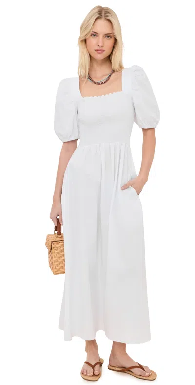 Le Bop X Mally K. Goldman Bristol Midi Dress White