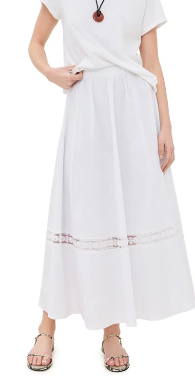 Le Bop X Mally K. Goldman Carey Skirt White