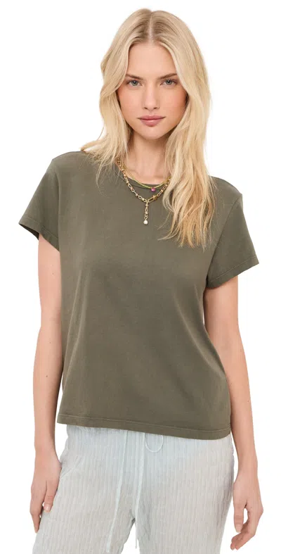 Le Bop X Mally K. Goldman Sunset Tee Olive In Green