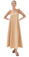 Le Bop Yvonne Ruffle Strap Dress Tan