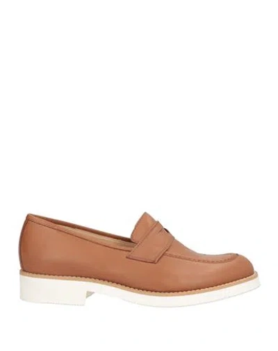 Le Briella Woman Loafers Tan Size 8 Leather In Brown