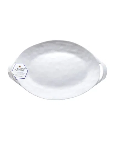 Le Cadeaux Bianco Handled Platter, 16" In White
