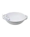 Le Cadeaux Bianco Small Handled Bowl, 9.25" In White