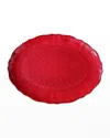 Le Cadeaux Garnet Oval Platter In Red