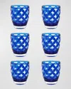 Le Cadeaux Palazzio Small Tumblers, Set Of 6 In Blue