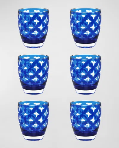 Le Cadeaux Palazzio Small Tumblers, Set Of 6 In Blue