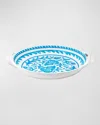 Le Cadeaux Sicily Large Shallow Serving Bowl In Cream, Teal