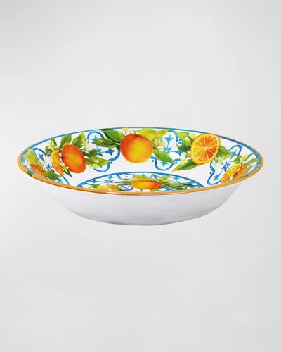Le Cadeaux Valencia Salad Bowl In Cream, Blue, Orange