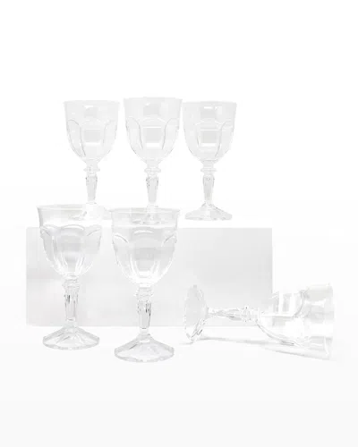 Le Cadeaux Versailles 9 Oz. Wine Glasses, Set Of 6 In Clear