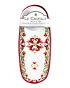 Le Cadeaux Vischio Bowl Tray Gift Set In White Red Green