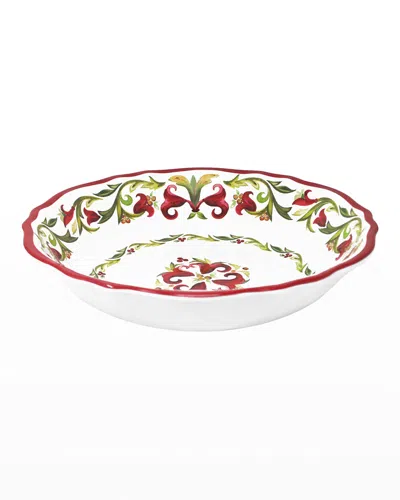 Le Cadeaux Vischio Salad Bowl In White Red Green