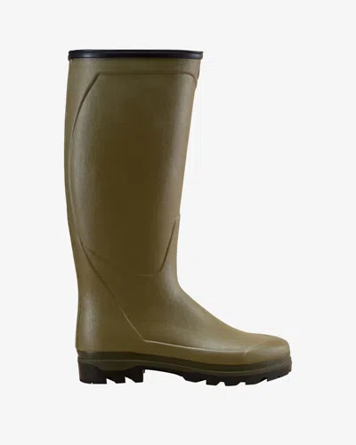 Le Chameau Men's Country Cross Neoprene Lined Wellington Boot In Green