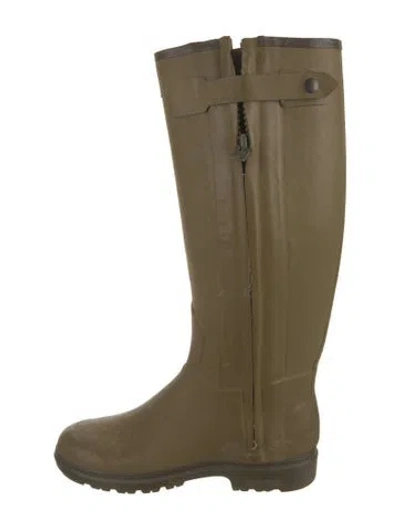 Pre-owned Le Chameau Rubber Rain Boots In Green