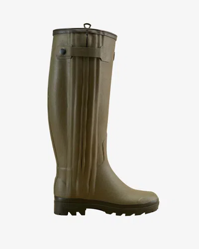 Le Chameau Women's Chasseur Leather Lined Wellington Boot In Brown