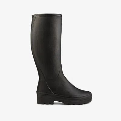 Le Chameau Women's Giverny Wool Lined Wellington Boot In Black