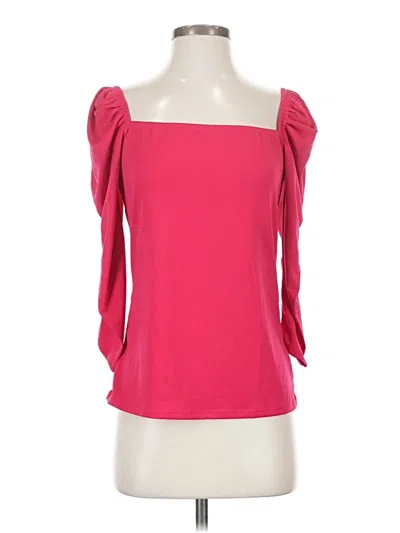Pre-owned Le Chateau 3/4 Sleeve Blouse In Pink