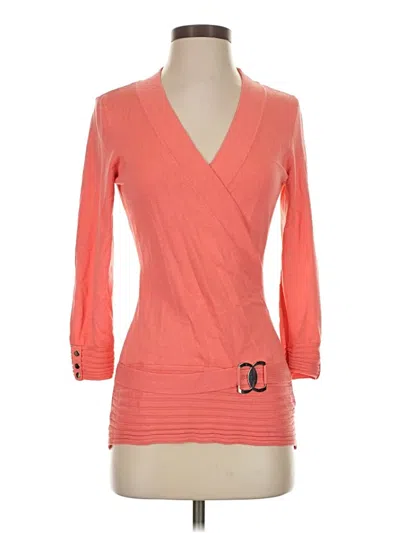 Pre-owned Le Chateau Cardigan Sweater In Orange