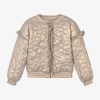 LE CHIC GIRLS GOLD QUILTED FLOWER JACKET