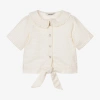 LE CHIC GIRLS IVORY TWEED BLOUSE