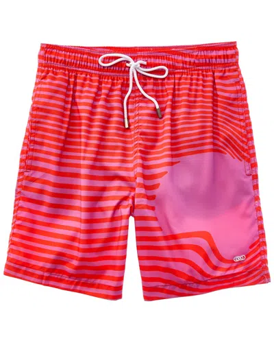 Le Club Beam Long Swim Trunk In Orange