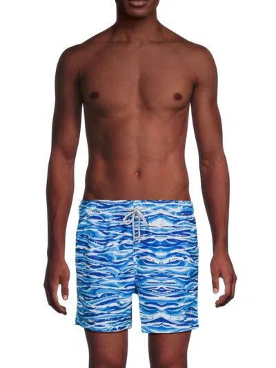 Le Club Original Men's Tides Drawstring Swim Shorts In Blue