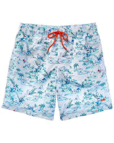 Le Club Printed Swim Trunk In Blue